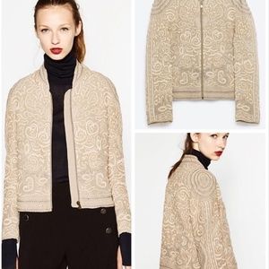 ZARA RARE EMBROIDERED JACKET BRAND NEW WITH TAGS SMALL BLOGGERS FAV